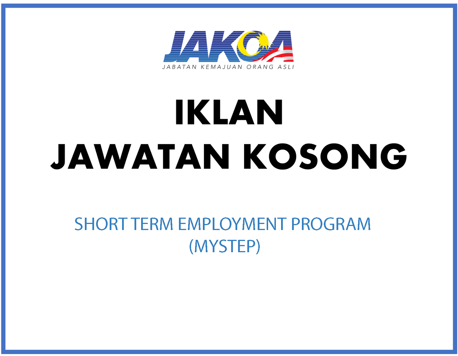 IKLAN JAWATAN KOSONG PEMBANTU PENTADBIRAN PEJABAT