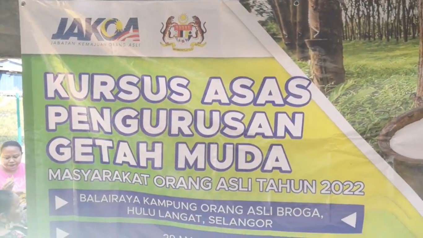 Kursus Asas Pengurusan Getah Muda Masyarakat Orang Asli Tahun 2022 JAKOA Negeri Selangor & WP